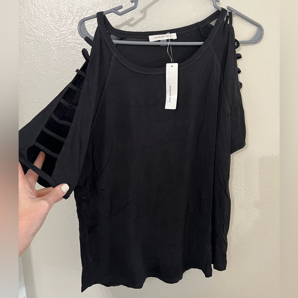 Women’s Black Cutout Shirt